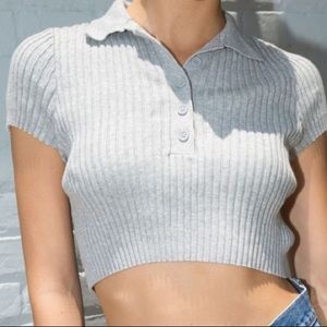 Brandy Melville Crop polo top stretchy